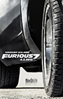 نمای نزدیک چرخ جلو یک ماشین در کاور فیلم Furious 7