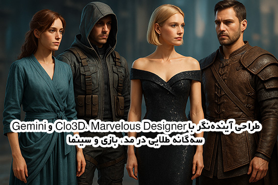 طراحی آینده‌نگر با Clo3D، Marvelous Designer و Gemini – سه‌گانه طلایی در مد، بازی و سینما
