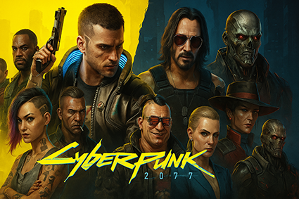 تصویری از شخصیت‌های مثبت و منفی بازی Cyberpunk 2077 که پارادوکس‌های داستان و پیچیدگی‌های اخلاقی آن را نشان می‌دهد.