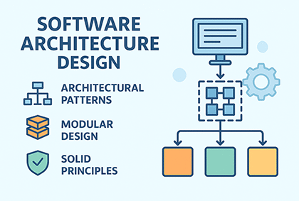 تصویر آموزشی طراحی معماری نرم‌افزار با الگوهای مدرن و ماژولار