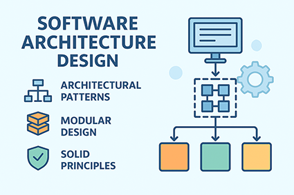 تصویر آموزشی طراحی معماری نرم‌افزار با الگوهای مدرن و ماژولار